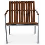 Alva lnestol - Teak / Galvaniseret stl