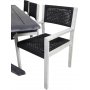 Ramsj Matgrupp (200x100) - Whitewash/Svart - 6 Stolar