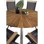 Salstad Matgrupp (140) - Svart/Natur/Silver - 6 Stolar