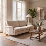 1 Beiges 3-Sitzer-Sofa, 210 cm breit, mit Messingrollen - Howard Watford Deluxe