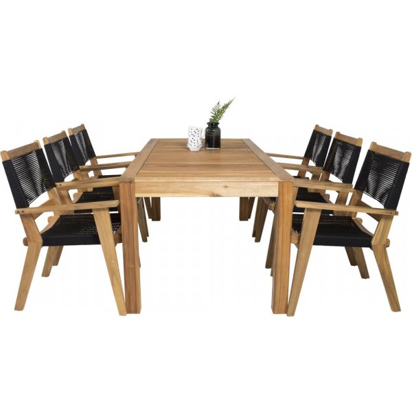 Prssebo Matgrupp (200x90) - Natur - 6 Stolar