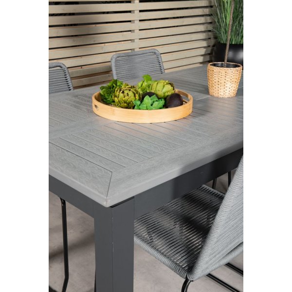 Ekenäs Matgrupp (152x90) - Svart/Grå - 4 Stolar Ekenäs Matgrupp (152x90) - Svart/Grå - 4 Stolar