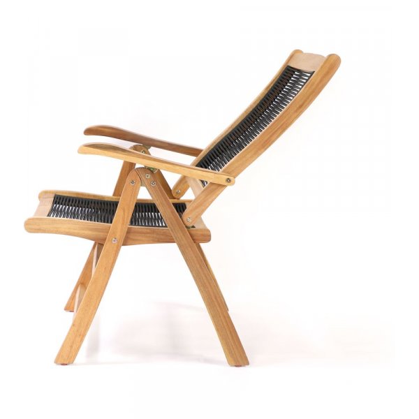 Pr�ssebo positionsstol � Akacia/svart rep