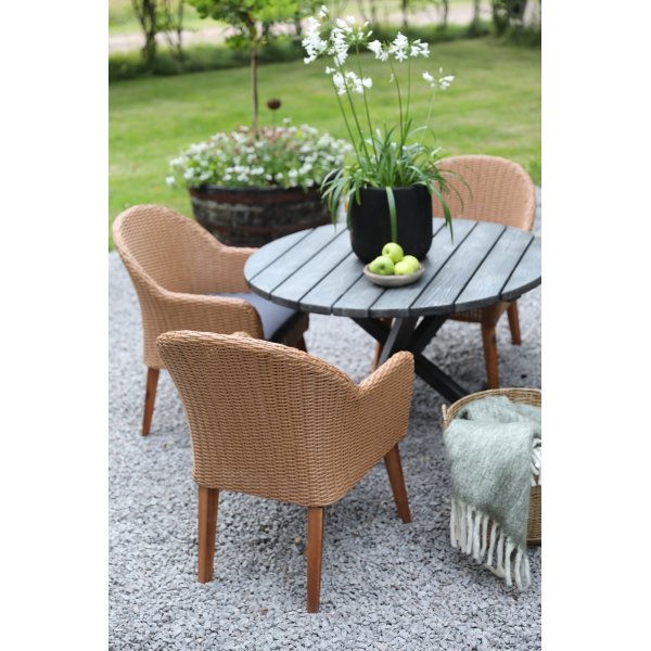 Matstol - Valetta | Naturfärgad | Konstrottning | 2-pack Matstol - Valetta | Naturfärgad | Konstrottning | 2-pack