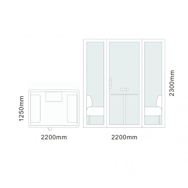Telefonb�s/M�tesb�s | 2-4 personer | Ljudisolerat -30dB