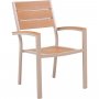 Utematgrupp - Las Vegas | Beige & aluminium | 8 karmstolar