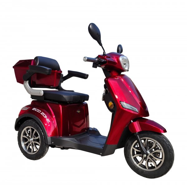 Promenadscooter Eco Zone - Röd 800W + Reflexsele Promenadscooter Eco Zone - Röd 800W + Reflexsele