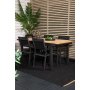Maglehem Matgrupp (160x90) - Svart/Natur - 4 Stolar