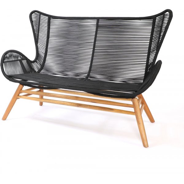 Tallberga soffa  akacia/svart rep