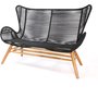 Tallberga soffa  akacia/svart rep