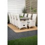 Ekens Matgrupp (160x90) - Vit/Gr - 8 Stolar