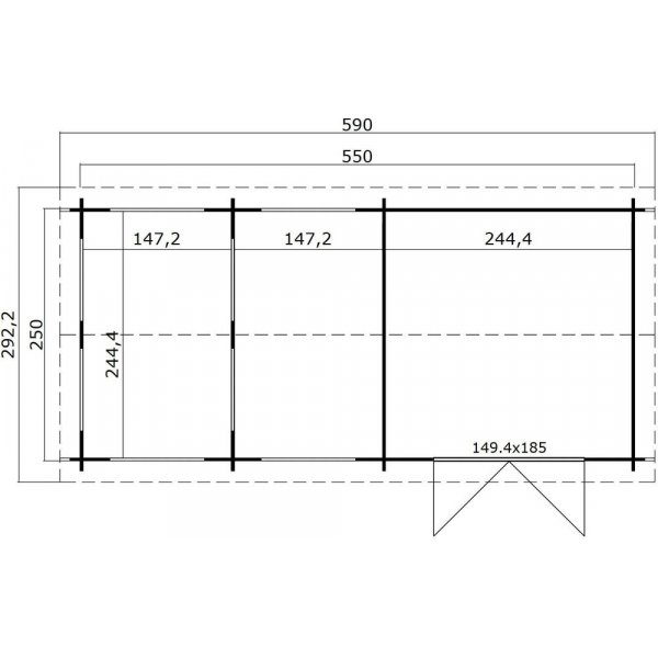 Friggebod Levis - 13,75 m² Friggebod Levis - 13,75 m²
