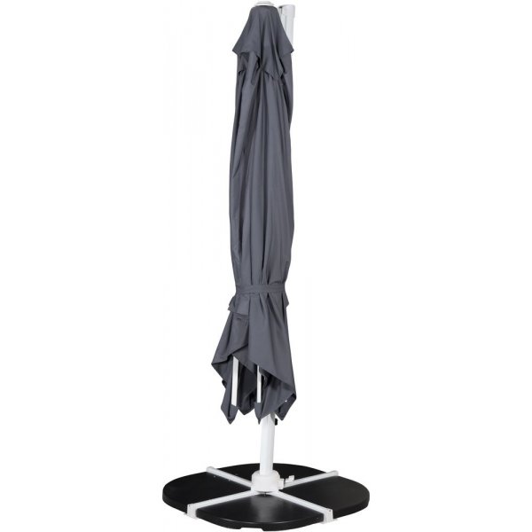 Lerhaga parasoll – Vit/grå Lerhaga parasoll – Vit/grå