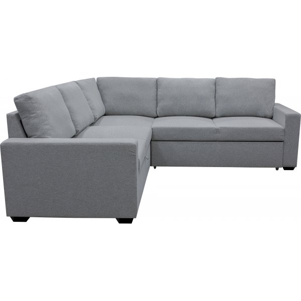 H�rnsoffa Belissa med b�ddfunktion och f�rvaring - 235x235 cm - m�rkgr�