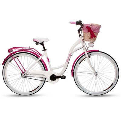 Cykel Blueberry 28\\\" - 3 vxlar - vit/rosa