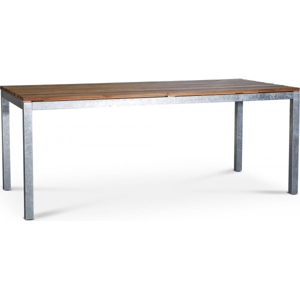 Alva spisebord - Teak / Galvaniseret stl