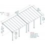 Canopia Olympia Altantak i Aluminium 3 x 8,5 - Mrkgr/klarglas
