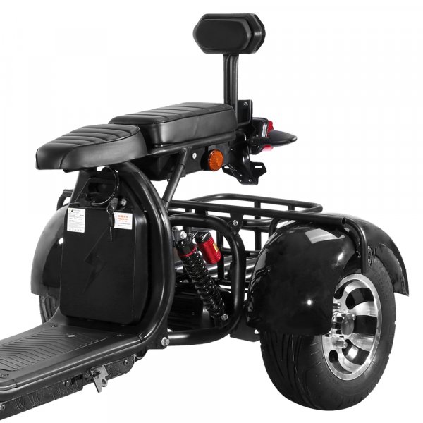 Kolmipyöräinen sähköskootteri - musta 2000W + Lukkoketju Kolmipyöräinen sähköskootteri - musta 2000W + Lukkoketju