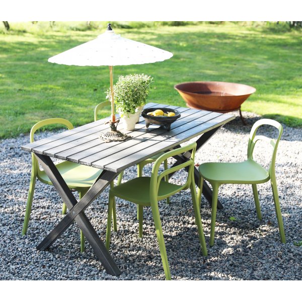 Nordan� stapelbar matstol i plast - Gr�n