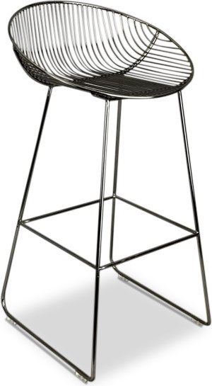 Barstol artdeco i krom