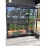 V�ggv�xthus Pluto 1,3 m� h�rdat glas svart ram Gardeney + V�xthusbord