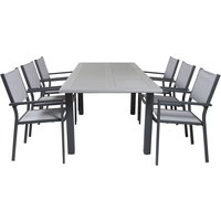 Ekenäs Matgrupp (152x90) - Svart/Grå - 6 Stolar Ekenäs Matgrupp (152x90) - Svart/Grå - 6 Stolar