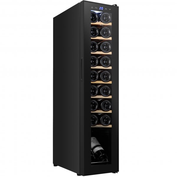 Vinkler 18 flasker | Ekstra stille | LED-belysning | 25 cm smal