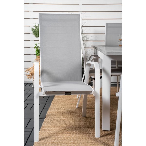 Ekenäs Matgrupp (160x90) - Vit/Grå - 6 Stolar Ekenäs Matgrupp (160x90) - Vit/Grå - 6 Stolar