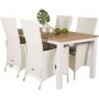 Dotorp Matgrupp (160x90) - Vit/Natur - 4 Stolar