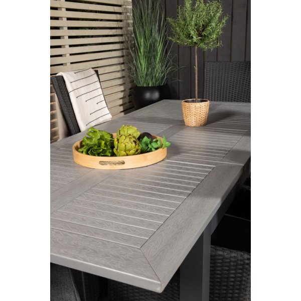 Ekenäs Matgrupp (152x90) - Svart/Grå - 6 Stolar Ekenäs Matgrupp (152x90) - Svart/Grå - 6 Stolar