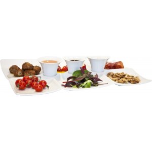 Daily Use tapasfat med tre sk�lar - Vit
