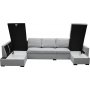 U-soffa Solna XL med f�rvaring - 367 cm - ljusgr�