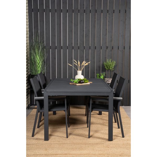 Holma Matgrupp (160x100) - Svart - 4 Stolar Holma Matgrupp (160x100) - Svart - 4 Stolar