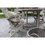 Matgrupp Salt gr teak: Slagbord inklusive 4 st Salt karmstolar i gr teak