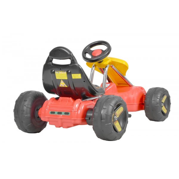 Trampbil - Röd och gul Trampbil - Röd och gul