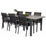 Prssebo Matgrupp (224x100) - Svart/Gr - 6 Stolar