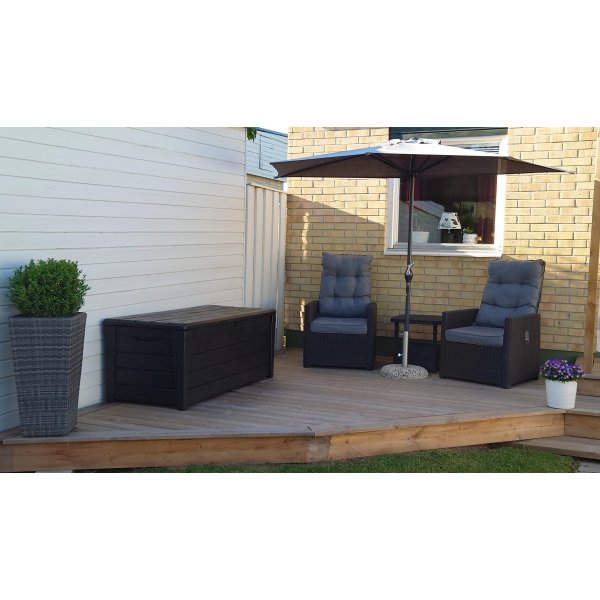 Utemöbelgrupp Jenny - Svart konstrotting Utemöbelgrupp Jenny - Svart konstrotting