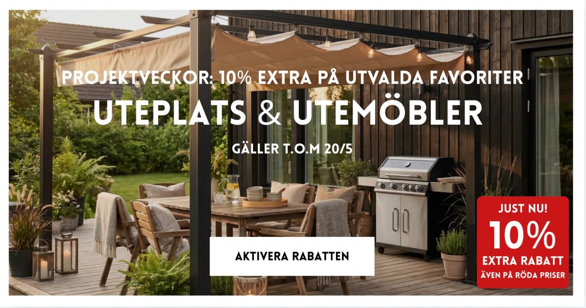 Projektveckor: Uteplats & utem�bler
