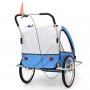 Cykelvagn/joggingvagn med sttdmpare - Bl