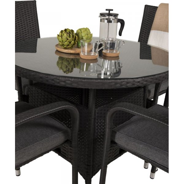 Frubol Matgrupp (ø90) - Svart - 4 Stolar Frubol Matgrupp (ø90) - Svart - 4 Stolar