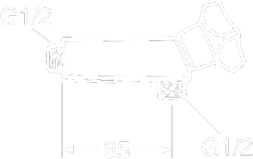 Gustavsberg Tappventil med backventil, Krom
