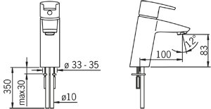 Oras Tvättställsblandare Cubista 2810 Oras Tvättställsblandare Cubista 2810