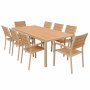 Utematgrupp - Las Vegas | Beige & aluminium | 8 karmstolar