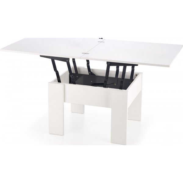 Serafin h�j och s�nkbart soffbord 80-160 x 80 cm - Vit