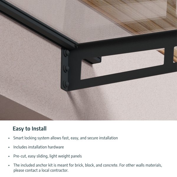 Canopia Nancy Entrétak 0,9 x 4,1 - Grå/klarglas Canopia Nancy Entrétak 0,9 x 4,1 - Grå/klarglas