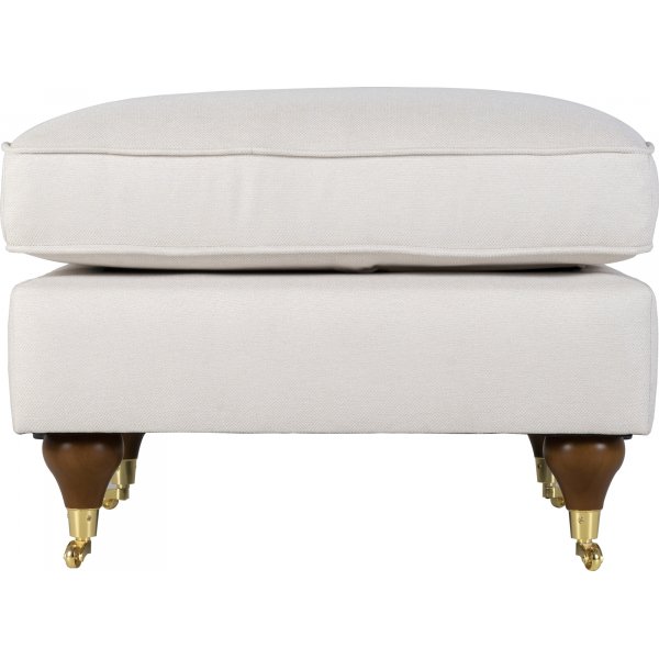 Fotpall Howard i beige tyg - Watford Deluxe
