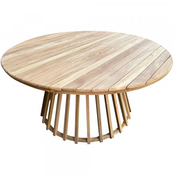 Saltö Garten-Essgruppe, runder Tisch Ø150 cm mit 6 Esszimmerstühlen - Teak Saltö Garten-Essgruppe, runder Tisch Ø150 cm mit 6 Esszimmerstühlen - Teak