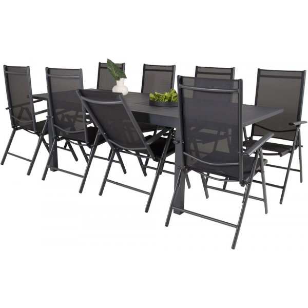 Holma Matgrupp (160x100) - Svart - 8 Stolar Holma Matgrupp (160x100) - Svart - 8 Stolar