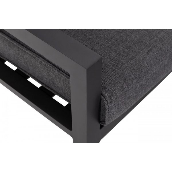 Solstol Morton med bord & fotpall - Mörkgrå/grå Solstol Morton med bord & fotpall - Mörkgrå/grå