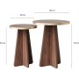Mushroom sidobordset �30/40 cm - Guld/valn�t